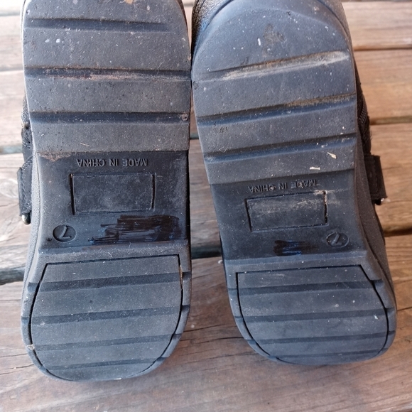 HILLARD & HANSON tall knit side zip faux fur lined wedge heel Boots Wo's Sz 7m. - Picture 8 of 8